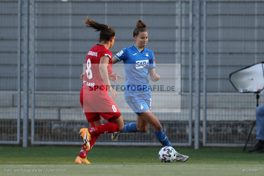 Marina Georgieva, Franziska Harsch, Dietmar-Hopp-Stadion, Sinsheim, 07.05.2021, DFL, sport, action, Fussball, Deutschland, Mai 2021, Saison 2020/2021, SCS, TSG, Bundesliga, FLYERALARM Frauen-Bundesliga, Frauen, FFBL, SC Sand, TSG 1899 Hoffenheim - Bild-ID: 2292981