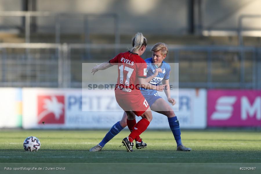 Paulina Krumbiegel, Emily Evels, Dietmar-Hopp-Stadion, Sinsheim, 07.05.2021, DFL, sport, action, Fussball, Deutschland, Mai 2021, Saison 2020/2021, SCS, TSG, Bundesliga, FLYERALARM Frauen-Bundesliga, Frauen, FFBL, SC Sand, TSG 1899 Hoffenheim - Bild-ID: 2292987 Paulina Krumbiegel, Emily Evels, Dietmar-Hopp-Stadion, Sinsheim, 07.05.2021, DFL, sport, action, Fussball, Deutschland, Mai 2021, Saison 2020/2021, SCS, TSG, Bundesliga, FLYERALARM Frauen-Bundesliga, Frauen, FFBL, SC Sand, TSG 1899 Hoffenheim - Bild-ID: 2292987