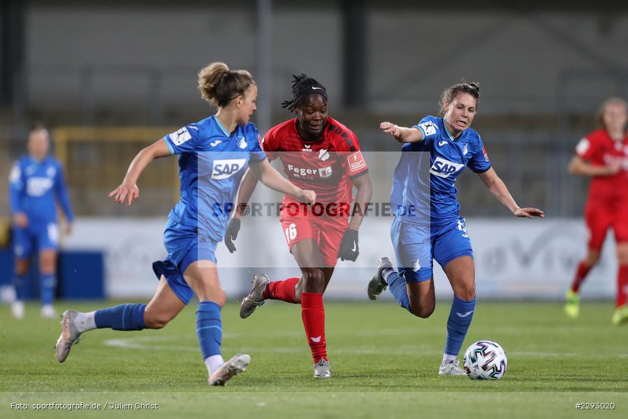 Isabella Hartig, Lena Lattwein, Phoenetia Browne, Dietmar-Hopp-Stadion, Sinsheim, 07.05.2021, DFL, sport, action, Fussball, Deutschland, Mai 2021, Saison 2020/2021, SCS, TSG, Bundesliga, FLYERALARM Frauen-Bundesliga, Frauen, FFBL, SC Sand, TSG 1899 Hoffenheim - Bild-ID: 2293020 Isabella Hartig, Lena Lattwein, Phoenetia Browne, Dietmar-Hopp-Stadion, Sinsheim, 07.05.2021, DFL, sport, action, Fussball, Deutschland, Mai 2021, Saison 2020/2021, SCS, TSG, Bundesliga, FLYERALARM Frauen-Bundesliga, Frauen, FFBL, SC Sand, TSG 1899 Hoffenheim - Bild-ID: 2293020