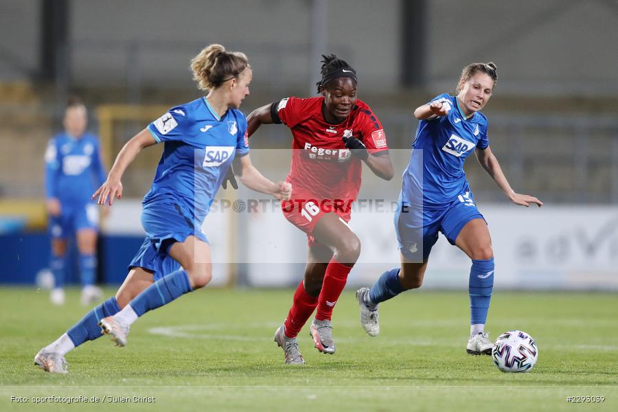Isabella Hartig, Lena Lattwein, Phoenetia Browne, Dietmar-Hopp-Stadion, Sinsheim, 07.05.2021, DFL, sport, action, Fussball, Deutschland, Mai 2021, Saison 2020/2021, SCS, TSG, Bundesliga, FLYERALARM Frauen-Bundesliga, Frauen, FFBL, SC Sand, TSG 1899 Hoffenheim - Bild-ID: 2293039 Isabella Hartig, Lena Lattwein, Phoenetia Browne, Dietmar-Hopp-Stadion, Sinsheim, 07.05.2021, DFL, sport, action, Fussball, Deutschland, Mai 2021, Saison 2020/2021, SCS, TSG, Bundesliga, FLYERALARM Frauen-Bundesliga, Frauen, FFBL, SC Sand, TSG 1899 Hoffenheim - Bild-ID: 2293039