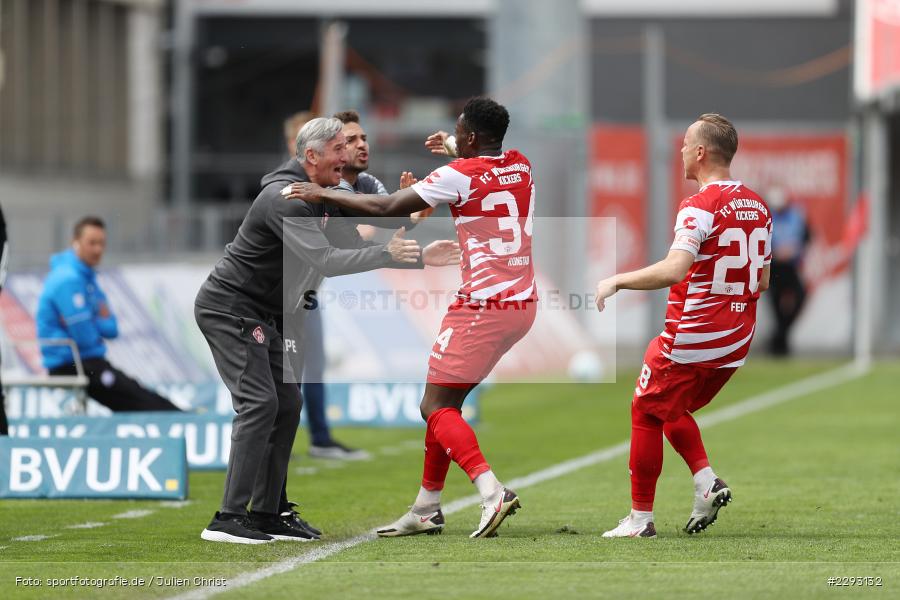 Arne Feick, Freude, Torjubel, Frank Ronstadt, FLYERALARM Arena, Würzburg, 08.05.2021, DFL, sport, action, Fussball, Deutschland, Mai 2021, Saison 2020/2021, OSN, FWK, Bundesliga, 2. Bundesliga, VfL Osnabrück, FC Würzburger Kickers - Bild-ID: 2293132