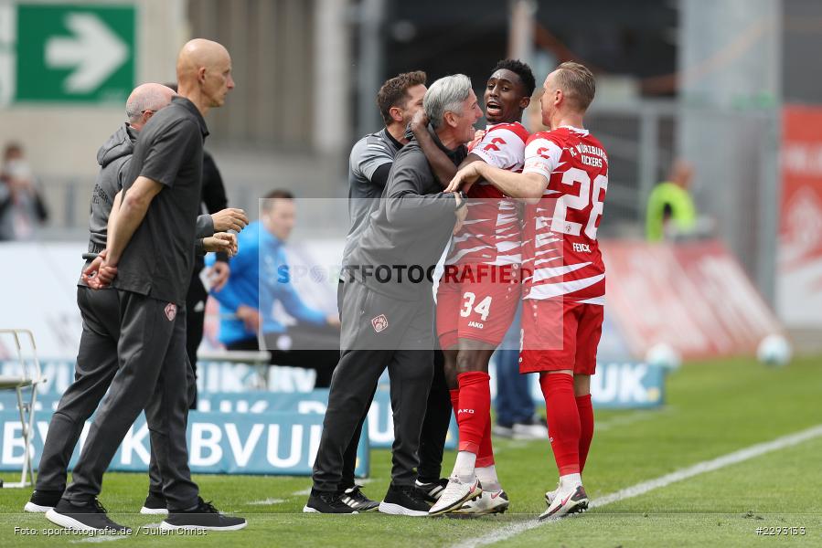Arne Feick, Freude, Torjubel, Frank Ronstadt, FLYERALARM Arena, Würzburg, 08.05.2021, DFL, sport, action, Fussball, Deutschland, Mai 2021, Saison 2020/2021, OSN, FWK, Bundesliga, 2. Bundesliga, VfL Osnabrück, FC Würzburger Kickers - Bild-ID: 2293133
