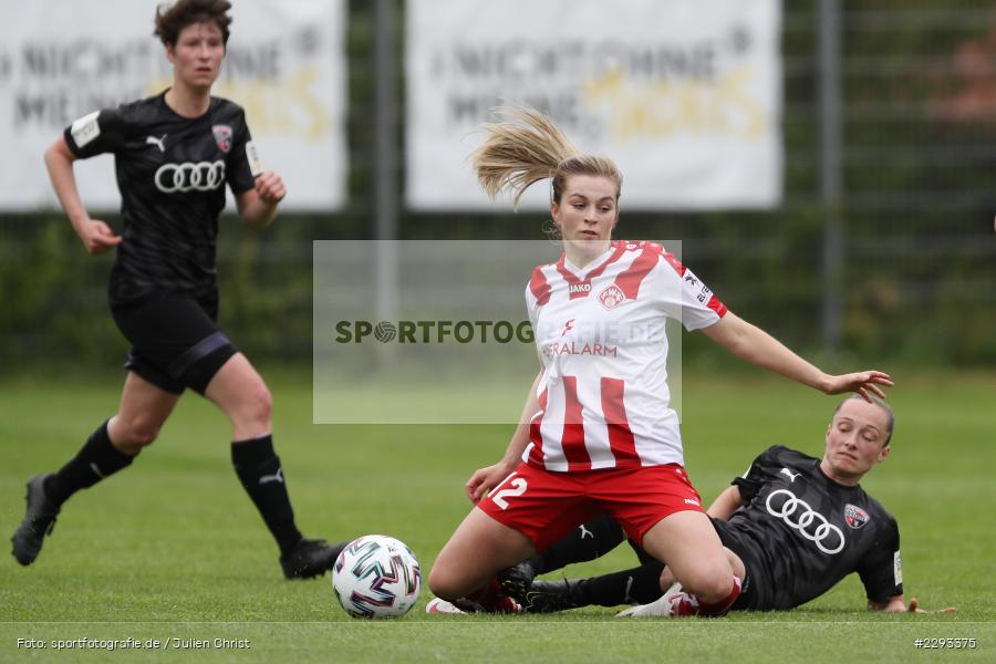 Vanessa Haim, Jenaya Robertson, Soccergirl Sportpark, Würzburg, 13.05.2021, DFL, sport, action, Fussball, Deutschland, Mai 2021, Saison 2020/2021, FCI, FWK, Frauen, Süd, 2. Frauen-Bundesliga, FC Ingolstadt, FC Würzburger Kickers - Bild-ID: 2293375