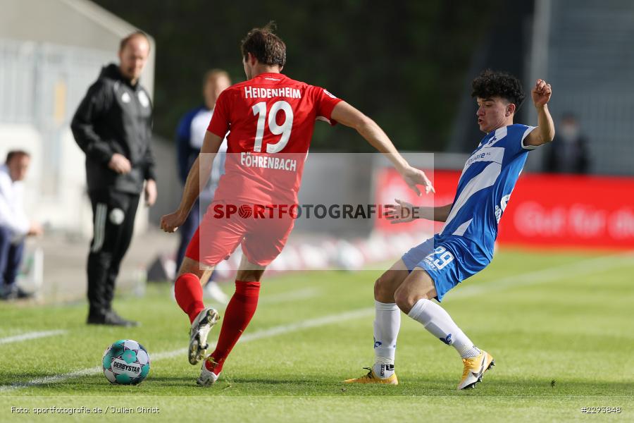 Jonas Föhrenbach, Henry Crosthwaite, Merck-Stadion, Darmstadt, 16.05.2021, DFL, sport, action, Fussball, Deutschland, Mai 2021, Saison 2020/2021, FCH, SVD, Bundesliga, 2. Bundesliga, FC Heidenheim 1846, SV Darmstadt 98 - Bild-ID: 2293848