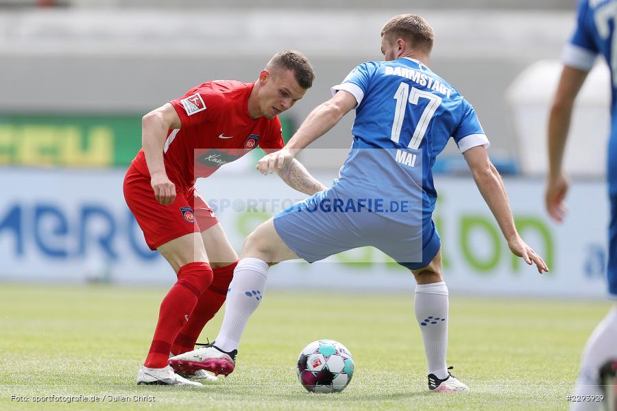 Lars Lukas Mai, Florian Pick, Merck-Stadion, Darmstadt, 16.05.2021, DFL, sport, action, Fussball, Deutschland, Mai 2021, Saison 2020/2021, FCH, SVD, Bundesliga, 2. Bundesliga, FC Heidenheim 1846, SV Darmstadt 98 - Bild-ID: 2293929 Lars Lukas Mai, Florian Pick, Merck-Stadion, Darmstadt, 16.05.2021, DFL, sport, action, Fussball, Deutschland, Mai 2021, Saison 2020/2021, FCH, SVD, Bundesliga, 2. Bundesliga, FC Heidenheim 1846, SV Darmstadt 98 - Bild-ID: 2293929