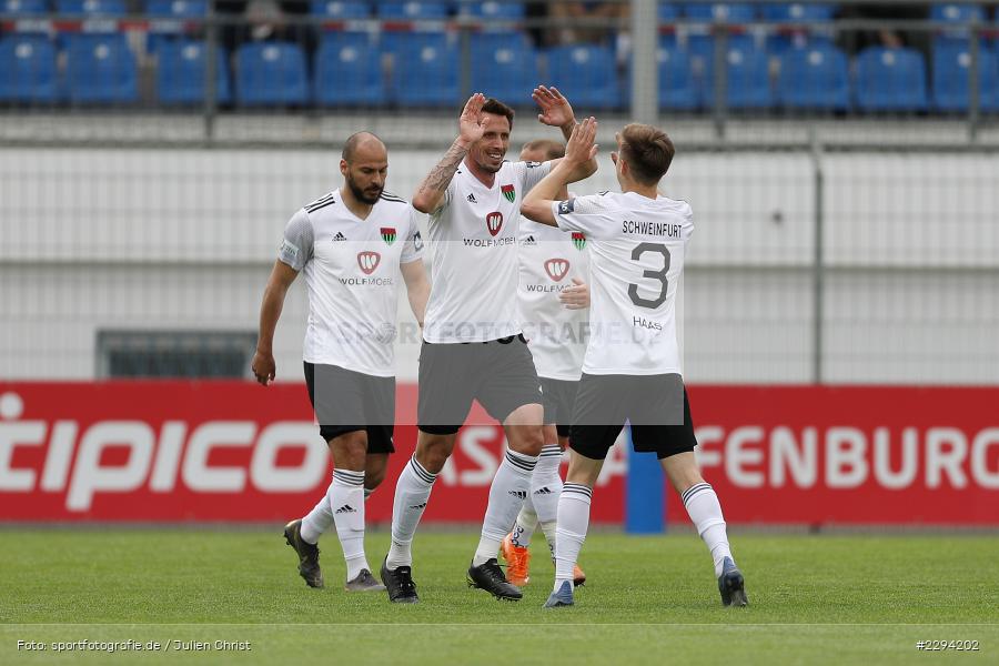 Torjubel, Thomas Haas, Lukas Billick, Stadion am Schoenbusch, Aschaffenburg, 22.05.2021, BFV, sport, action, Fussball, Deutschland, Mai 2021, Playoff, Play-Offs, 2019/2020, Regionalliga Bayern, FC05, SVA, Sportverein Viktoria 01 e. V, 1. FC Schweinfurt 05, SV Viktoria Aschaffenburg - Bild-ID: 2294202