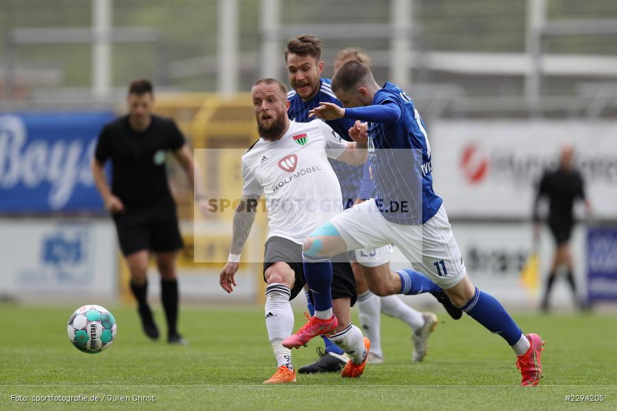Daniel Adlung, Raffael Cvijetkovic, Stadion am Schoenbusch, Aschaffenburg, 22.05.2021, BFV, sport, action, Fussball, Deutschland, Mai 2021, Playoff, Play-Offs, 2019/2020, Regionalliga Bayern, FC05, SVA, Sportverein Viktoria 01 e. V, 1. FC Schweinfurt 05, SV Viktoria Aschaffenburg - Bild-ID: 2294205