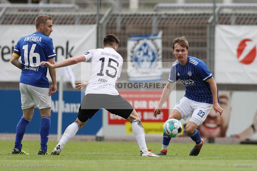 Kevin Fery, Tom Schulz, Stadion am Schoenbusch, Aschaffenburg, 22.05.2021, BFV, sport, action, Fussball, Deutschland, Mai 2021, Playoff, Play-Offs, 2019/2020, Regionalliga Bayern, FC05, SVA, Sportverein Viktoria 01 e. V, 1. FC Schweinfurt 05, SV Viktoria Aschaffenburg - Bild-ID: 2294206 Kevin Fery, Tom Schulz, Stadion am Schoenbusch, Aschaffenburg, 22.05.2021, BFV, sport, action, Fussball, Deutschland, Mai 2021, Playoff, Play-Offs, 2019/2020, Regionalliga Bayern, FC05, SVA, Sportverein Viktoria 01 e. V, 1. FC Schweinfurt 05, SV Viktoria Aschaffenburg - Bild-ID: 2294206