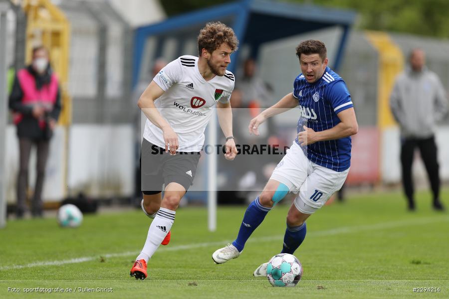 Benjamin Baier, David Grözinger, Stadion am Schoenbusch, Aschaffenburg, 22.05.2021, BFV, sport, action, Fussball, Deutschland, Mai 2021, Playoff, Play-Offs, 2019/2020, Regionalliga Bayern, FC05, SVA, Sportverein Viktoria 01 e. V, 1. FC Schweinfurt 05, SV Viktoria Aschaffenburg - Bild-ID: 2294214
