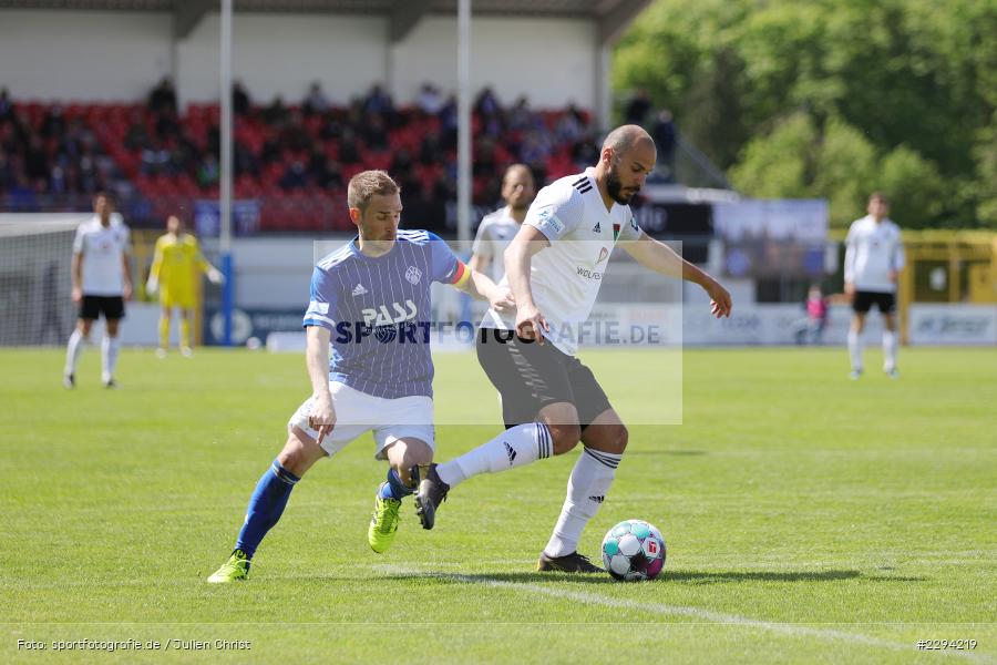 Simon Schmidt, Adam Jabiri, Stadion am Schoenbusch, Aschaffenburg, 22.05.2021, BFV, sport, action, Fussball, Deutschland, Mai 2021, Playoff, Play-Offs, 2019/2020, Regionalliga Bayern, FC05, SVA, Sportverein Viktoria 01 e. V, 1. FC Schweinfurt 05, SV Viktoria Aschaffenburg - Bild-ID: 2294219