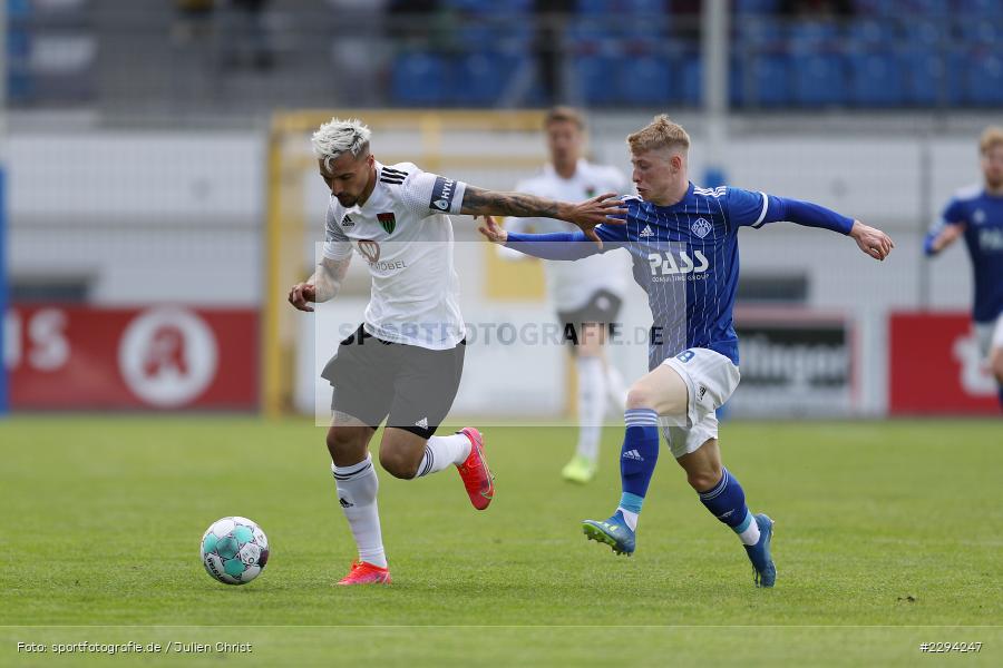 Nick Förster, Sascha Marinkovic, Stadion am Schoenbusch, Aschaffenburg, 22.05.2021, BFV, sport, action, Fussball, Deutschland, Mai 2021, Playoff, Play-Offs, 2019/2020, Regionalliga Bayern, FC05, SVA, Sportverein Viktoria 01 e. V, 1. FC Schweinfurt 05, SV Viktoria Aschaffenburg - Bild-ID: 2294247