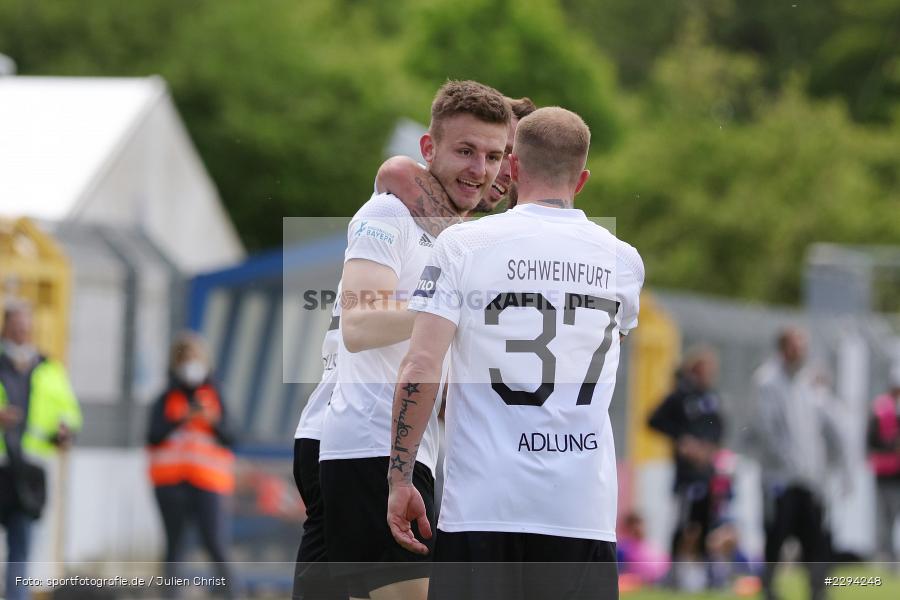 Daniel Adlung, Torjubel, Lukas Ramser, Stadion am Schoenbusch, Aschaffenburg, 22.05.2021, BFV, sport, action, Fussball, Deutschland, Mai 2021, Playoff, Play-Offs, 2019/2020, Regionalliga Bayern, FC05, SVA, Sportverein Viktoria 01 e. V, 1. FC Schweinfurt 05, SV Viktoria Aschaffenburg - Bild-ID: 2294248 Daniel Adlung, Torjubel, Lukas Ramser, Stadion am Schoenbusch, Aschaffenburg, 22.05.2021, BFV, sport, action, Fussball, Deutschland, Mai 2021, Playoff, Play-Offs, 2019/2020, Regionalliga Bayern, FC05, SVA, Sportverein Viktoria 01 e. V, 1. FC Schweinfurt 05, SV Viktoria Aschaffenburg - Bild-ID: 2294248