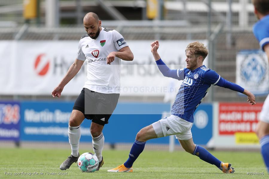 Roberto Desch, Adam Jabiri, Stadion am Schoenbusch, Aschaffenburg, 22.05.2021, BFV, sport, action, Fussball, Deutschland, Mai 2021, Playoff, Play-Offs, 2019/2020, Regionalliga Bayern, FC05, SVA, Sportverein Viktoria 01 e. V, 1. FC Schweinfurt 05, SV Viktoria Aschaffenburg - Bild-ID: 2294265