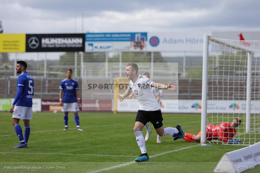 Freude, Torjubel, Lukas Ramser, Stadion am Schoenbusch, Aschaffenburg, 22.05.2021, BFV, sport, action, Fussball, Deutschland, Mai 2021, Playoff, Play-Offs, 2019/2020, Regionalliga Bayern, FC05, SVA, Sportverein Viktoria 01 e. V, 1. FC Schweinfurt 05, SV Viktoria Aschaffenburg - Bild-ID: 2294369