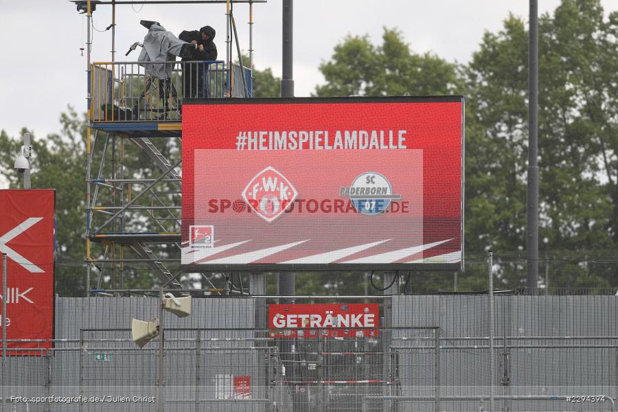 Anzeige, Heimspiel, FLYERALARM Arena, Würzburg, 23.05.2021, DFL, sport, action, Fussball, Deutschland, Mai 2021, Saison 2020/2021, SCP, FWK, Bundesliga, 2. Bundesliga, SC Paderborn, FC Würzburger Kickers - Bild-ID: 2294394 Anzeige, Heimspiel, FLYERALARM Arena, Würzburg, 23.05.2021, DFL, sport, action, Fussball, Deutschland, Mai 2021, Saison 2020/2021, SCP, FWK, Bundesliga, 2. Bundesliga, SC Paderborn, FC Würzburger Kickers - Bild-ID: 2294394