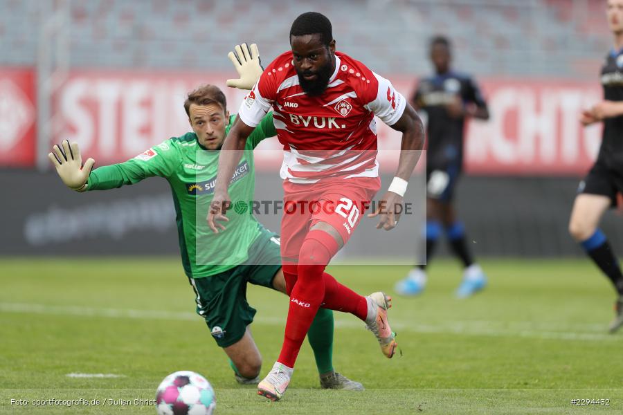 Ridge Munsy, FLYERALARM Arena, Würzburg, 23.05.2021, DFL, sport, action, Fussball, Deutschland, Mai 2021, Saison 2020/2021, SCP, FWK, Bundesliga, 2. Bundesliga, SC Paderborn, FC Würzburger Kickers - Bild-ID: 2294432