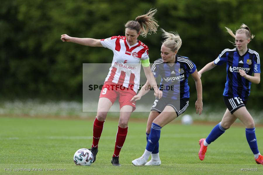 Kerstin Bogenschütz, Luisa Scheidel, Soccergirl Sportpark, Würzburg, 23.05.2021, DFL, sport, action, Fussball, Deutschland, Mai 2021, Saison 2020/2021, FCS, FWK, Frauen, Süd, 2. Frauen-Bundesliga, 1. FC Saarbrücken, FC Würzburger Kickers - Bild-ID: 2294555
