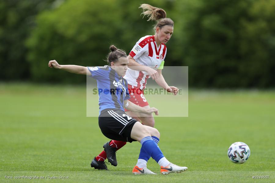 Luisa Scheidel, Nadine Anstatt, Soccergirl Sportpark, Würzburg, 23.05.2021, DFL, sport, action, Fussball, Deutschland, Mai 2021, Saison 2020/2021, FCS, FWK, Frauen, Süd, 2. Frauen-Bundesliga, 1. FC Saarbrücken, FC Würzburger Kickers - Bild-ID: 2294557