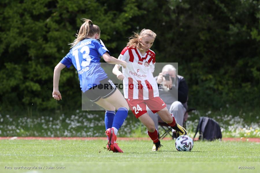 Milena Fischer, Laura Gerst, Soccergirl Sportpark, Würzburg, 23.05.2021, DFL, sport, action, Fussball, Deutschland, Mai 2021, Saison 2020/2021, FCS, FWK, Frauen, Süd, 2. Frauen-Bundesliga, 1. FC Saarbrücken, FC Würzburger Kickers - Bild-ID: 2294620