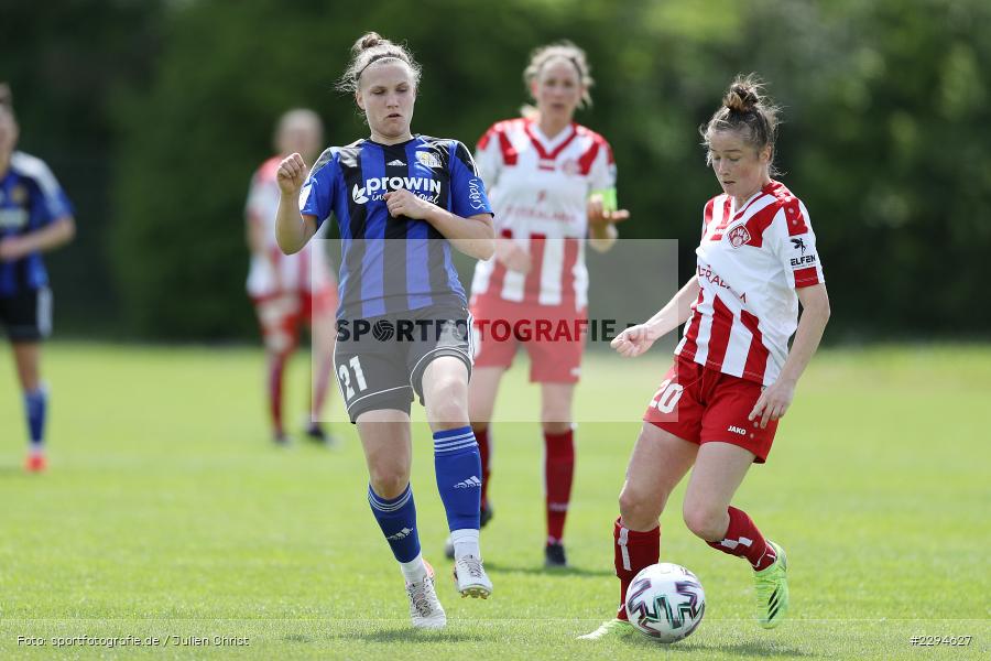 Nicole Kreußer, Nadine Anstatt, Soccergirl Sportpark, Würzburg, 23.05.2021, DFL, sport, action, Fussball, Deutschland, Mai 2021, Saison 2020/2021, FCS, FWK, Frauen, Süd, 2. Frauen-Bundesliga, 1. FC Saarbrücken, FC Würzburger Kickers - Bild-ID: 2294627