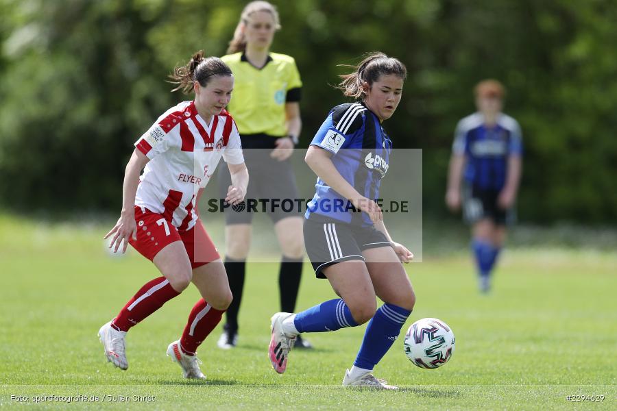 Maria Ansmann, Lilly Marie Kintzig, Soccergirl Sportpark, Würzburg, 23.05.2021, DFL, sport, action, Fussball, Deutschland, Mai 2021, Saison 2020/2021, FCS, FWK, Frauen, Süd, 2. Frauen-Bundesliga, 1. FC Saarbrücken, FC Würzburger Kickers - Bild-ID: 2294629