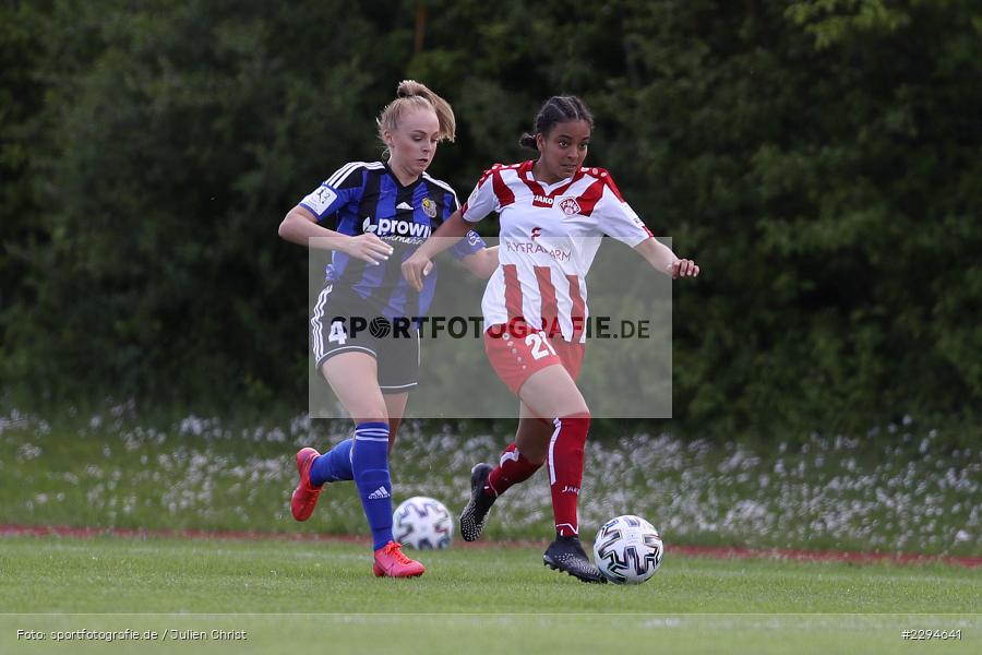 Celine Preuß, Jeanette Harttung, Soccergirl Sportpark, Würzburg, 23.05.2021, DFL, sport, action, Fussball, Deutschland, Mai 2021, Saison 2020/2021, FCS, FWK, Frauen, Süd, 2. Frauen-Bundesliga, 1. FC Saarbrücken, FC Würzburger Kickers - Bild-ID: 2294641