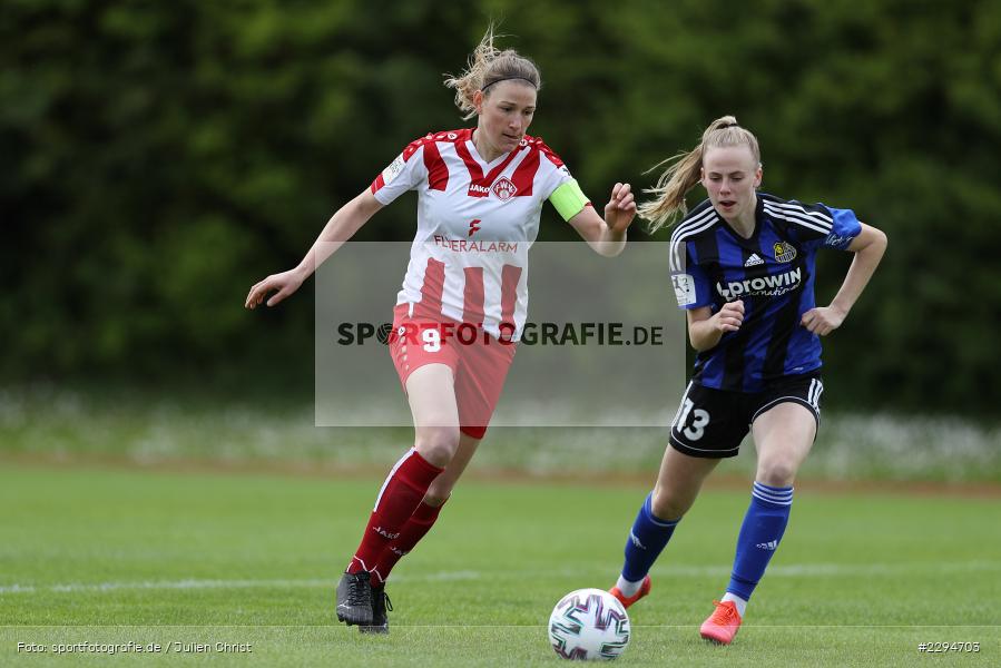 Milena Fischer, Luisa Scheidel, Soccergirl Sportpark, Würzburg, 23.05.2021, DFL, sport, action, Fussball, Deutschland, Mai 2021, Saison 2020/2021, FCS, FWK, Frauen, Süd, 2. Frauen-Bundesliga, 1. FC Saarbrücken, FC Würzburger Kickers - Bild-ID: 2294703