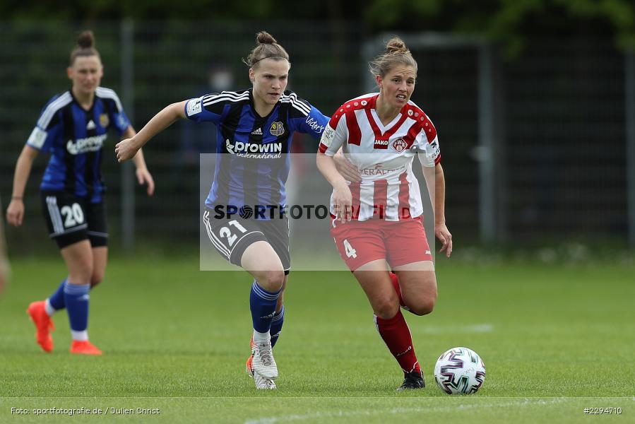 Nadine Anstatt, Meike Bohn, Soccergirl Sportpark, Würzburg, 23.05.2021, DFL, sport, action, Fussball, Deutschland, Mai 2021, Saison 2020/2021, FCS, FWK, Frauen, Süd, 2. Frauen-Bundesliga, 1. FC Saarbrücken, FC Würzburger Kickers - Bild-ID: 2294710