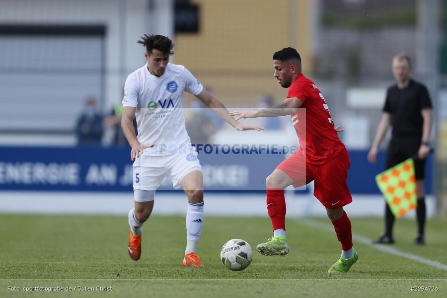 Nael Najjer, Lukas Mazagg, Main-Echo Arena, Alzenau, 29.05.2021, DFB, sport, action, Fussball, Deutschland, Mai 2021, Saison 2020/2021, KSV, FCB, 4. Liga, Regionalliga, Regionalliga Südwest, KSV Hessen Kassel, FC Bayern Alzenau - Bild-ID: 2294726 Nael Najjer, Lukas Mazagg, Main-Echo Arena, Alzenau, 29.05.2021, DFB, sport, action, Fussball, Deutschland, Mai 2021, Saison 2020/2021, KSV, FCB, 4. Liga, Regionalliga, Regionalliga Südwest, KSV Hessen Kassel, FC Bayern Alzenau - Bild-ID: 2294726