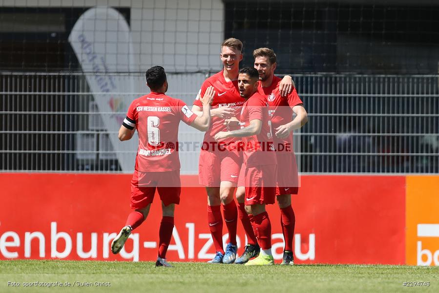 Freude, Torjubel, Main-Echo Arena, Alzenau, 29.05.2021, DFB, sport, action, Fussball, Deutschland, Mai 2021, Saison 2020/2021, KSV, FCB, 4. Liga, Regionalliga, Regionalliga Südwest, KSV Hessen Kassel, FC Bayern Alzenau - Bild-ID: 2294743