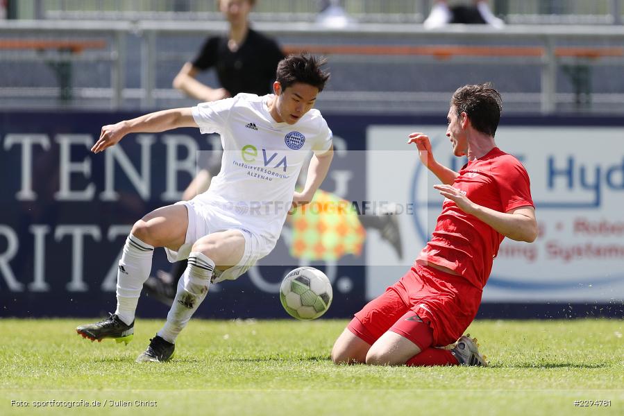 Luis Allmeroth, Mingi Kang, Main-Echo Arena, Alzenau, 29.05.2021, DFB, sport, action, Fussball, Deutschland, Mai 2021, Saison 2020/2021, KSV, FCB, 4. Liga, Regionalliga, Regionalliga Südwest, KSV Hessen Kassel, FC Bayern Alzenau - Bild-ID: 2294781
