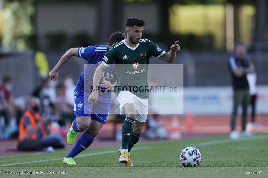 Amar Cekic, Willy-Sachs-Stadion, Schweinfurt, 01.06.2021, BFV, sport, action, Fussball, Deutschland, Juni 2021, Playoff, Play-Offs, 2019/2020, Regionalliga Bayern, FC05, SVA, Sportverein Viktoria 01 e. V, SV Viktoria Aschaffenburg, 1. FC Schweinfurt 05 - Bild-ID: 2294891