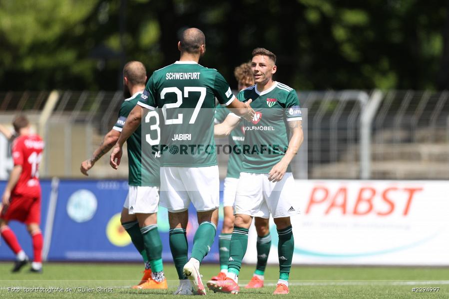 Adam Jabiri, Tor, Torjubel, Martin Thomann, Willy-Sachs-Stadion, Schweinfurt, 05.06.2021, BFV, sport, action, Fussball, Deutschland, Juni 2021, Trostrunde, Ligapokal, Halbfinale, Regionalliga Bayern, TSV, FC05, TSV Aubstadt, 1. FC Schweinfurt 05 - Bild-ID: 2294997 Adam Jabiri, Tor, Torjubel, Martin Thomann, Willy-Sachs-Stadion, Schweinfurt, 05.06.2021, BFV, sport, action, Fussball, Deutschland, Juni 2021, Trostrunde, Ligapokal, Halbfinale, Regionalliga Bayern, TSV, FC05, TSV Aubstadt, 1. FC Schweinfurt 05 - Bild-ID: 2294997
