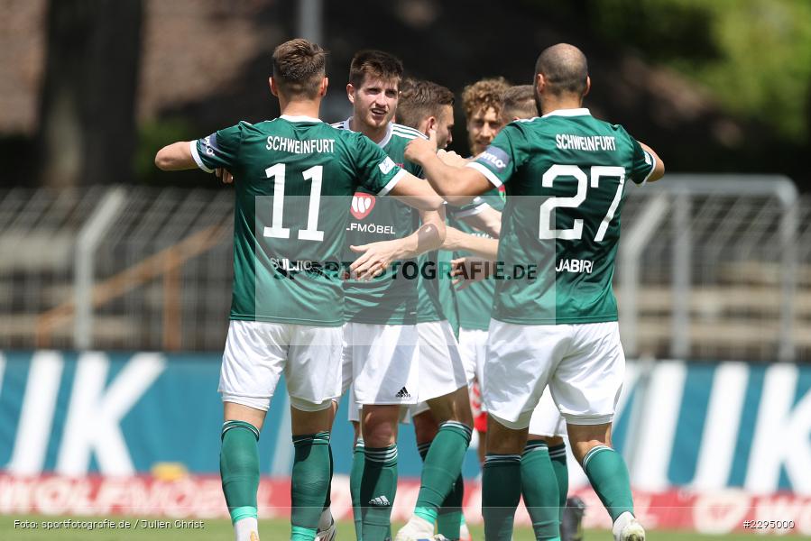 Adam Jabiri, Freude, Torjubel, Kevin Fery, Willy-Sachs-Stadion, Schweinfurt, 05.06.2021, BFV, sport, action, Fussball, Deutschland, Juni 2021, Trostrunde, Ligapokal, Halbfinale, Regionalliga Bayern, TSV, FC05, TSV Aubstadt, 1. FC Schweinfurt 05 - Bild-ID: 2295000