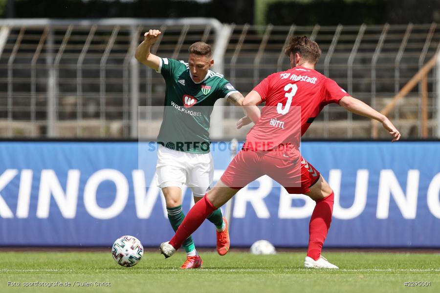 Tim Hüttl, Martin Thomann, Willy-Sachs-Stadion, Schweinfurt, 05.06.2021, BFV, sport, action, Fussball, Deutschland, Juni 2021, Trostrunde, Ligapokal, Halbfinale, Regionalliga Bayern, TSV, FC05, TSV Aubstadt, 1. FC Schweinfurt 05 - Bild-ID: 2295001