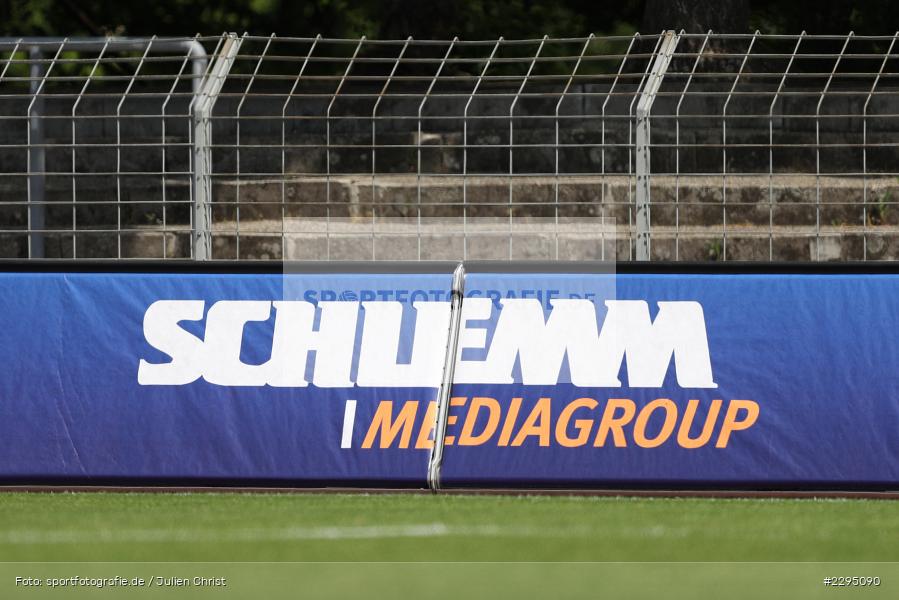 Werbung, Bande, Schlemm Mediagroup, Willy-Sachs-Stadion, Schweinfurt, 05.06.2021, BFV, sport, action, Fussball, Deutschland, Juni 2021, Trostrunde, Ligapokal, Halbfinale, Regionalliga Bayern, TSV, FC05, TSV Aubstadt, 1. FC Schweinfurt 05 - Bild-ID: 2295090