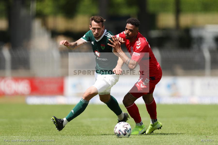Duell, Lukas Billick, Willy-Sachs-Stadion, Schweinfurt, 05.06.2021, BFV, sport, action, Fussball, Deutschland, Juni 2021, Trostrunde, Ligapokal, Halbfinale, Regionalliga Bayern, TSV, FC05, TSV Aubstadt, 1. FC Schweinfurt 05 - Bild-ID: 2295101