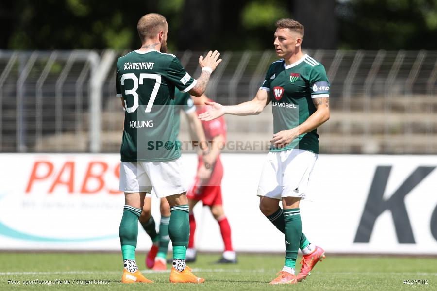 Torjubel, Martin Thomann, Daniel Adlung, Willy-Sachs-Stadion, Schweinfurt, 05.06.2021, BFV, sport, action, Fussball, Deutschland, Juni 2021, Trostrunde, Ligapokal, Halbfinale, Regionalliga Bayern, TSV, FC05, TSV Aubstadt, 1. FC Schweinfurt 05 - Bild-ID: 2295112 Torjubel, Martin Thomann, Daniel Adlung, Willy-Sachs-Stadion, Schweinfurt, 05.06.2021, BFV, sport, action, Fussball, Deutschland, Juni 2021, Trostrunde, Ligapokal, Halbfinale, Regionalliga Bayern, TSV, FC05, TSV Aubstadt, 1. FC Schweinfurt 05 - Bild-ID: 2295112