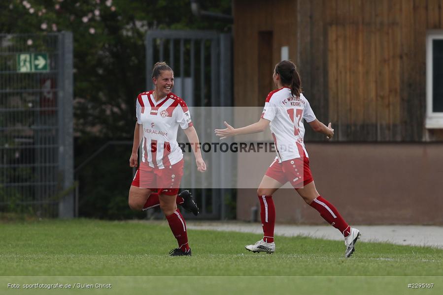 Christina Neufeld, Tor, Torjubel, Meike Bohn, Soccergirl Sportpark, Würzburg, 06.06.2021, DFL, sport, action, Fussball, Deutschland, Juni 2021, Saison 2020/2021, TSG, FWK, Frauen, Süd, 2. Frauen-Bundesliga, TSG Hoffenheim U20, FC Würzburger Kickers - Bild-ID: 2295167 Christina Neufeld, Tor, Torjubel, Meike Bohn, Soccergirl Sportpark, Würzburg, 06.06.2021, DFL, sport, action, Fussball, Deutschland, Juni 2021, Saison 2020/2021, TSG, FWK, Frauen, Süd, 2. Frauen-Bundesliga, TSG Hoffenheim U20, FC Würzburger Kickers - Bild-ID: 2295167