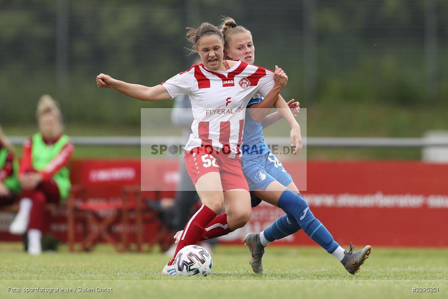 Karla Görlitz, Antonia Hanke, Soccergirl Sportpark, Würzburg, 06.06.2021, DFL, sport, action, Fussball, Deutschland, Juni 2021, Saison 2020/2021, TSG, FWK, Frauen, Süd, 2. Frauen-Bundesliga, TSG Hoffenheim U20, FC Würzburger Kickers - Bild-ID: 2295251