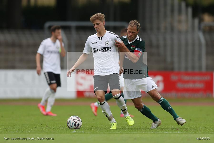 Kristian Böhnlein, Christoph Maier, Willy-Sachs-Stadion, Schweinfurt, 08.06.2021, BFV, sport, action, Fussball, Deutschland, Juni 2021, Trostrunde, Ligapokal, Finale, Regionalliga Bayern, SVW, FC05, SV Wacker Burghausen, 1. FC Schweinfurt 05 - Bild-ID: 2295333
