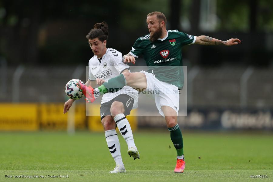 Georgios Spanoudakis, Willy-Sachs-Stadion, Schweinfurt, 08.06.2021, BFV, sport, action, Fussball, Deutschland, Juni 2021, Trostrunde, Ligapokal, Finale, Regionalliga Bayern, SVW, FC05, SV Wacker Burghausen, 1. FC Schweinfurt 05 - Bild-ID: 2295336