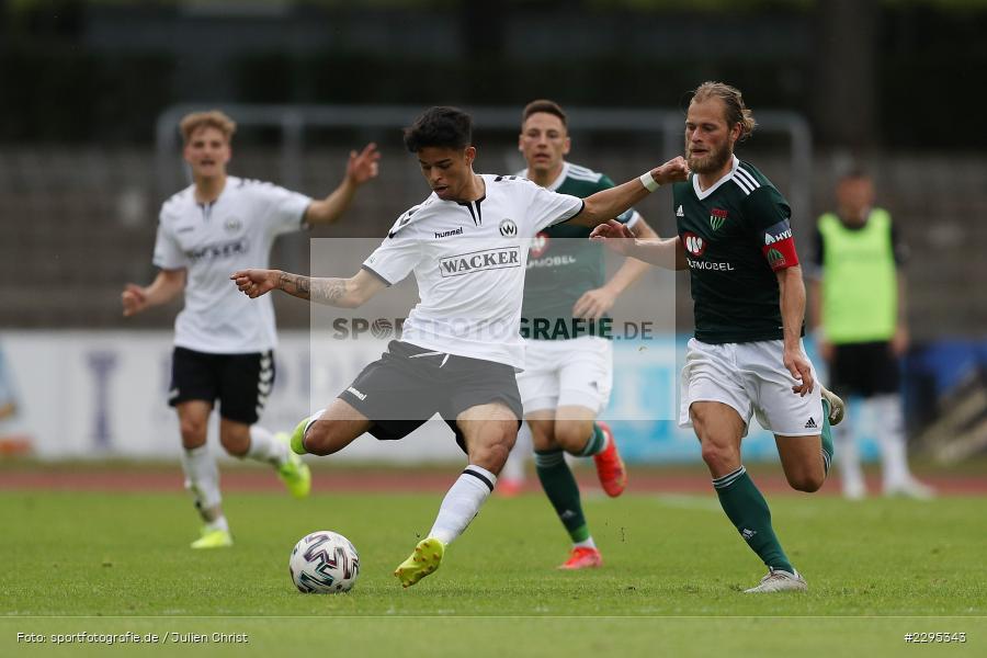 Kristian Böhnlein, Andre Leipold, Willy-Sachs-Stadion, Schweinfurt, 08.06.2021, BFV, sport, action, Fussball, Deutschland, Juni 2021, Trostrunde, Ligapokal, Finale, Regionalliga Bayern, SVW, FC05, SV Wacker Burghausen, 1. FC Schweinfurt 05 - Bild-ID: 2295343