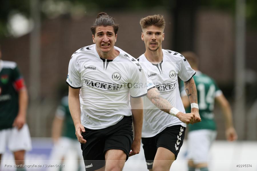 Freude, Torjubel, Georgios Spanoudakis, Willy-Sachs-Stadion, Schweinfurt, 08.06.2021, BFV, sport, action, Fussball, Deutschland, Juni 2021, Trostrunde, Ligapokal, Finale, Regionalliga Bayern, SVW, FC05, SV Wacker Burghausen, 1. FC Schweinfurt 05 - Bild-ID: 2295374