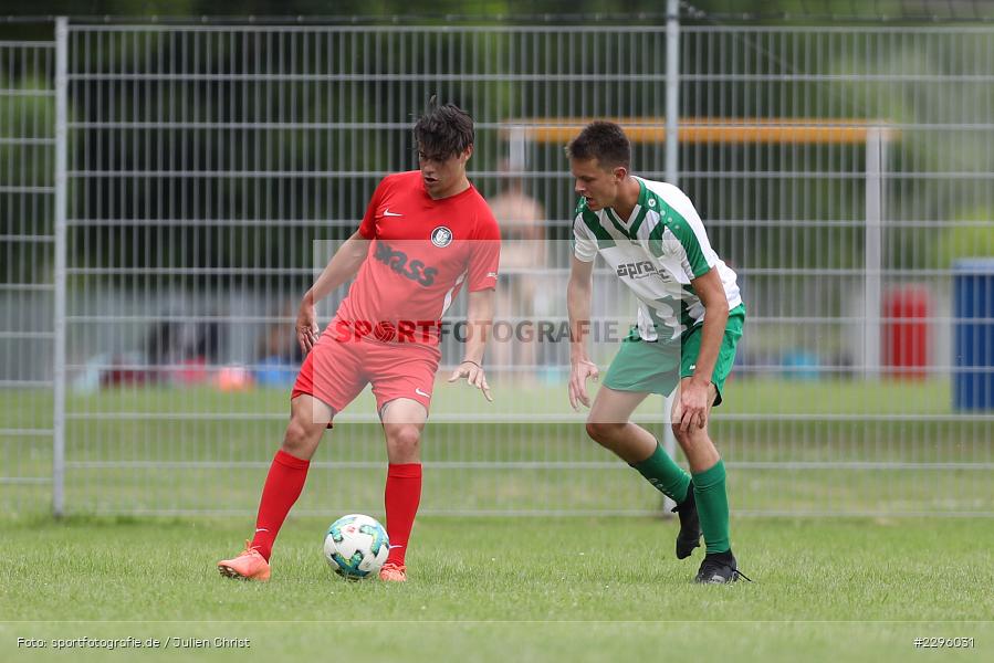 Maurice Matreux, Sportgelaende Am Baggertsweg, Karlstadt, 20.06.2021, Freundschaftsspiele, BFV, sport, action, Fussball, Deutschland, Juni 2021, Saison 2021/2022, TUS, FVK, TuS Frammersbach, FV Karlstadt - Bild-ID: 2296031