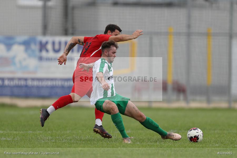 Patrick Amrhein, Luka Pernitschka, Sportgelaende Am Baggertsweg, Karlstadt, 20.06.2021, Freundschaftsspiele, BFV, sport, action, Fussball, Deutschland, Juni 2021, Saison 2021/2022, TUS, FVK, TuS Frammersbach, FV Karlstadt - Bild-ID: 2296092