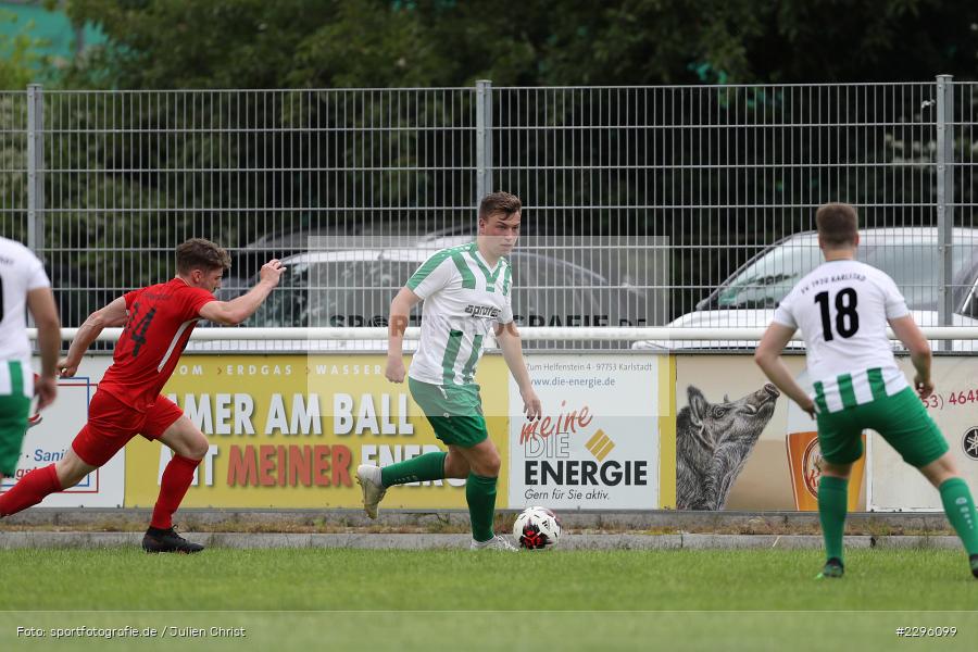 Jakob Fischer, Sportgelaende Am Baggertsweg, Karlstadt, 20.06.2021, Freundschaftsspiele, BFV, sport, action, Fussball, Deutschland, Juni 2021, Saison 2021/2022, TUS, FVK, TuS Frammersbach, FV Karlstadt - Bild-ID: 2296099