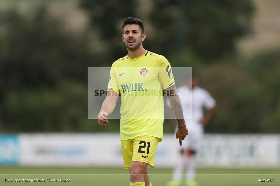 Moritz Heinrich, Sportplatz Am Sonnenstuhl, Randersacker, 23.06.2021, Freundschaftsspiele, Regionalliga Bayern, 3. Liga, DFB, sport, action, Fussball, Deutschland, Juni 2021, Saison 2021/2022, TSV, FWK, TSV Aubstadt, FC Würzburger Kickers - Bild-ID: 2296151
