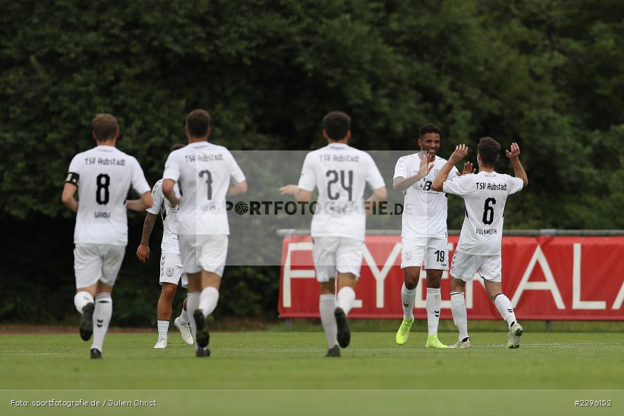 Daniel Leicht, Dominik Grader, Emotionen, Torjubel, Michael Dellinger, Sportplatz Am Sonnenstuhl, Randersacker, 23.06.2021, Freundschaftsspiele, Regionalliga Bayern, 3. Liga, DFB, sport, action, Fussball, Deutschland, Juni 2021, Saison 2021/2022, TSV, FWK, TSV Aubstadt, FC Würzburger Kickers - Bild-ID: 2296152