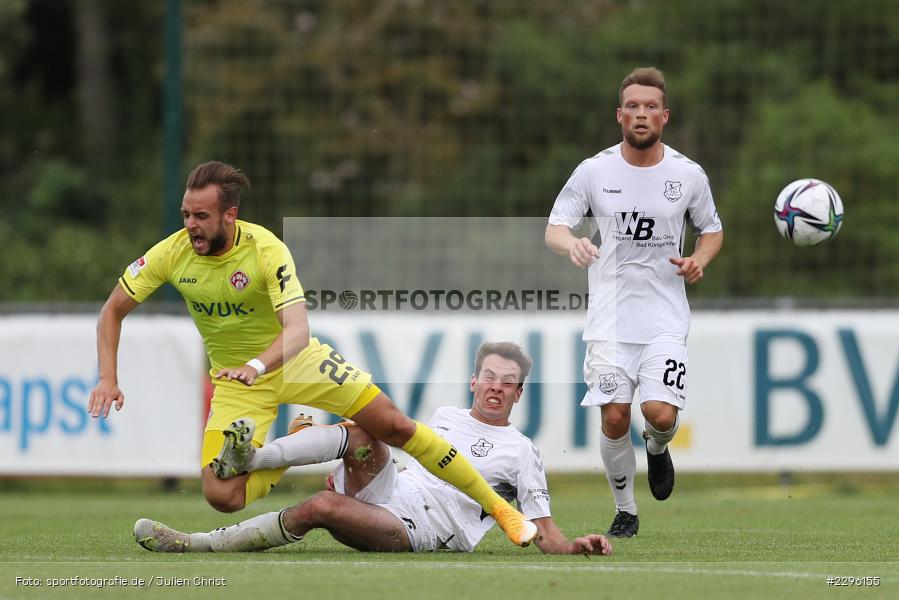David Kopacz, Marcel Volkmuth, Sportplatz Am Sonnenstuhl, Randersacker, 23.06.2021, Freundschaftsspiele, Regionalliga Bayern, 3. Liga, DFB, sport, action, Fussball, Deutschland, Juni 2021, Saison 2021/2022, TSV, FWK, TSV Aubstadt, FC Würzburger Kickers - Bild-ID: 2296155
